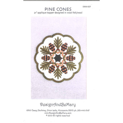 Pine Cones Table Topper Pattern DBM-007 - Paper Pattern