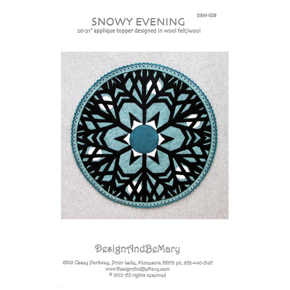 Snowy Evening Table Topper Pattern DBM-008 - Paper Pattern