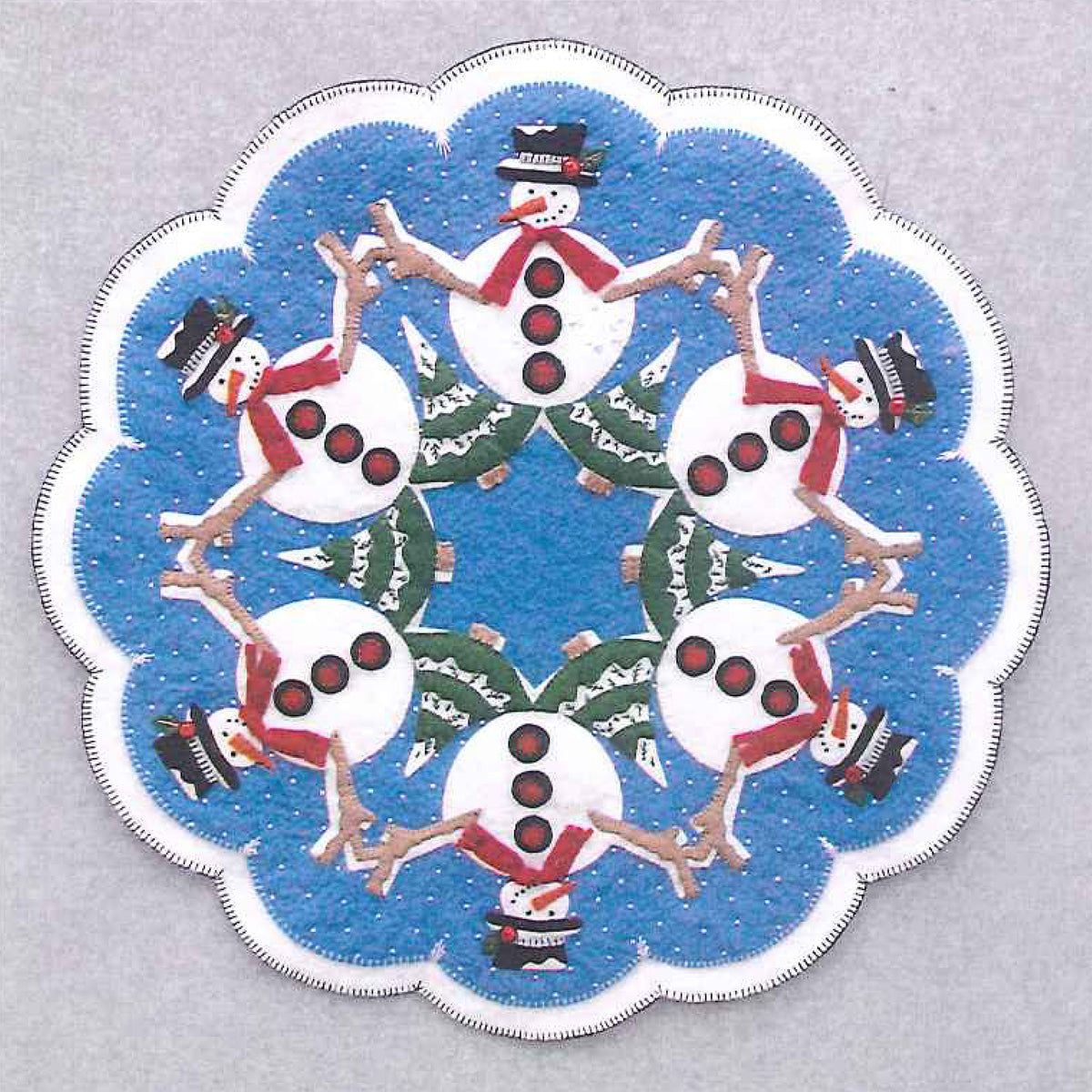 Snowmen Table Topper Pattern DBM-011w - Wholesale Product