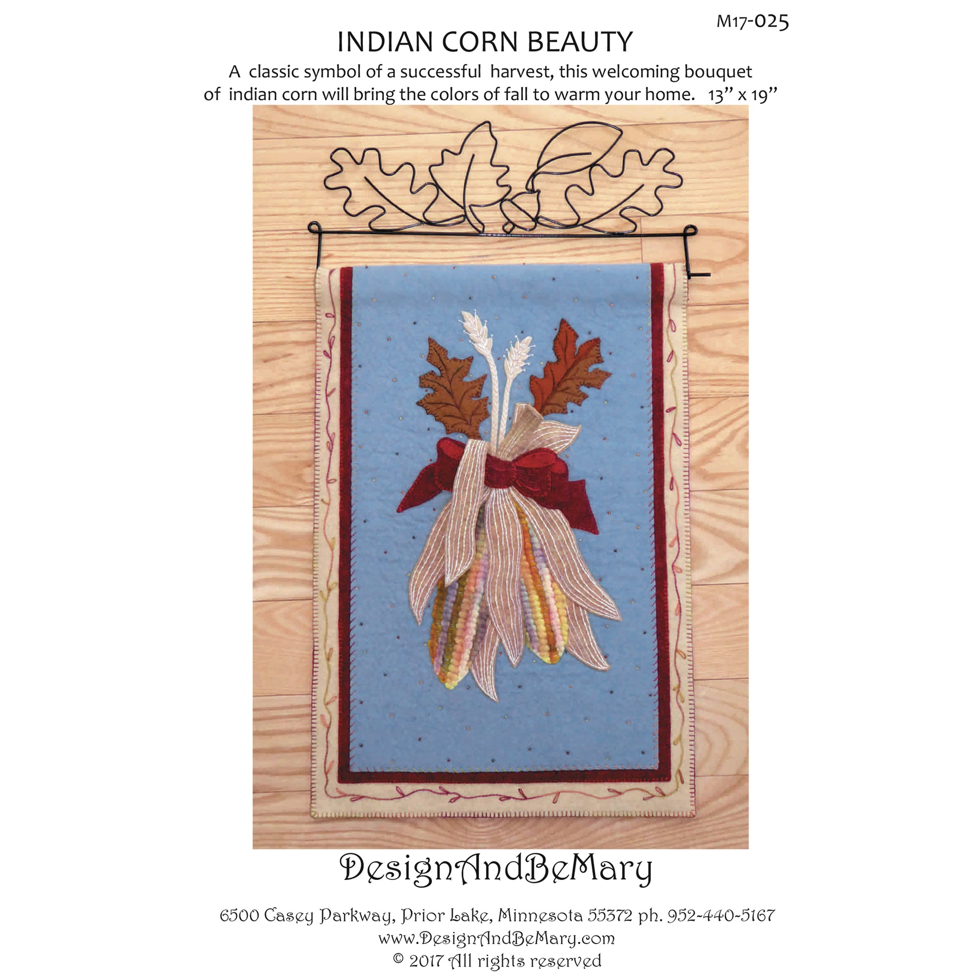 Cover image of pattern for Indian Corn Beauty quilt.