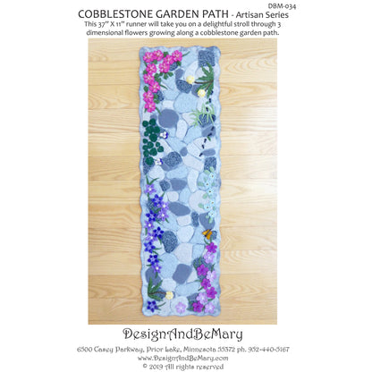 Cover image of pattern for Cobblestone Garden Patch table runner.