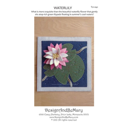 Waterlily Table Mat or Mug Rug DBM-041e - Downloadable Pattern