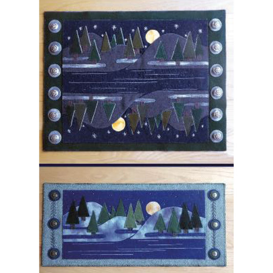 Moonlit Woodland - Artisan Series Table Mat or Wall Hanging DBM-042e - Downloadable Pattern