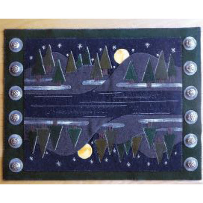 Moonlit Woodland - Artisan Series Table Mat or Wall Hanging DBM-042e - Downloadable Pattern