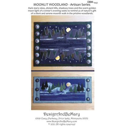 Moonlit Woodland - Artisan Series Table Mat or Wall Hanging DBM-042e - Downloadable Pattern