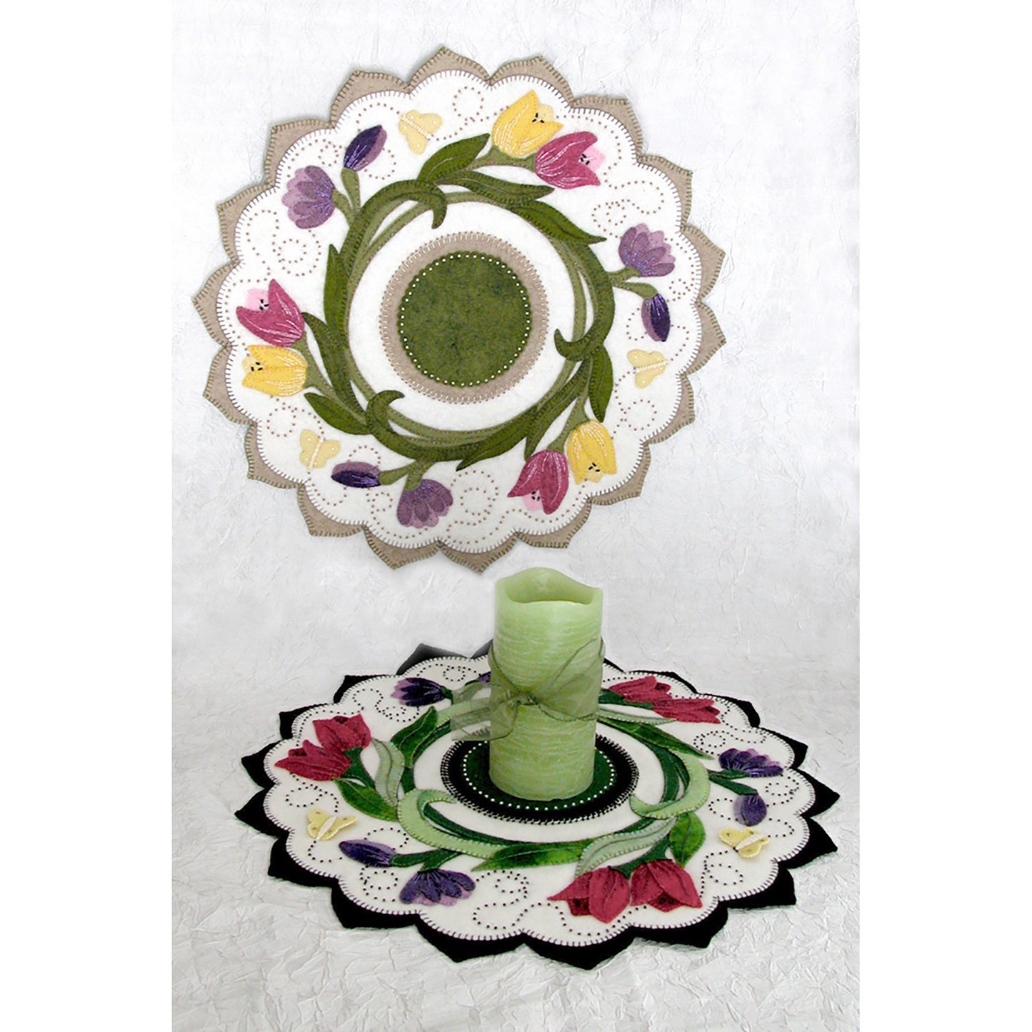 Tulip Swirl Table Topper DBM-1417e - Downloadable Pattern