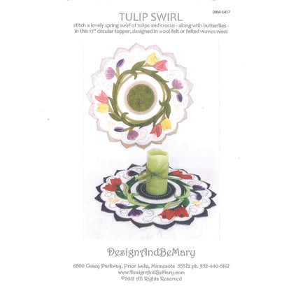 Tulip Swirl Table Topper DBM-1417e - Downloadable Pattern