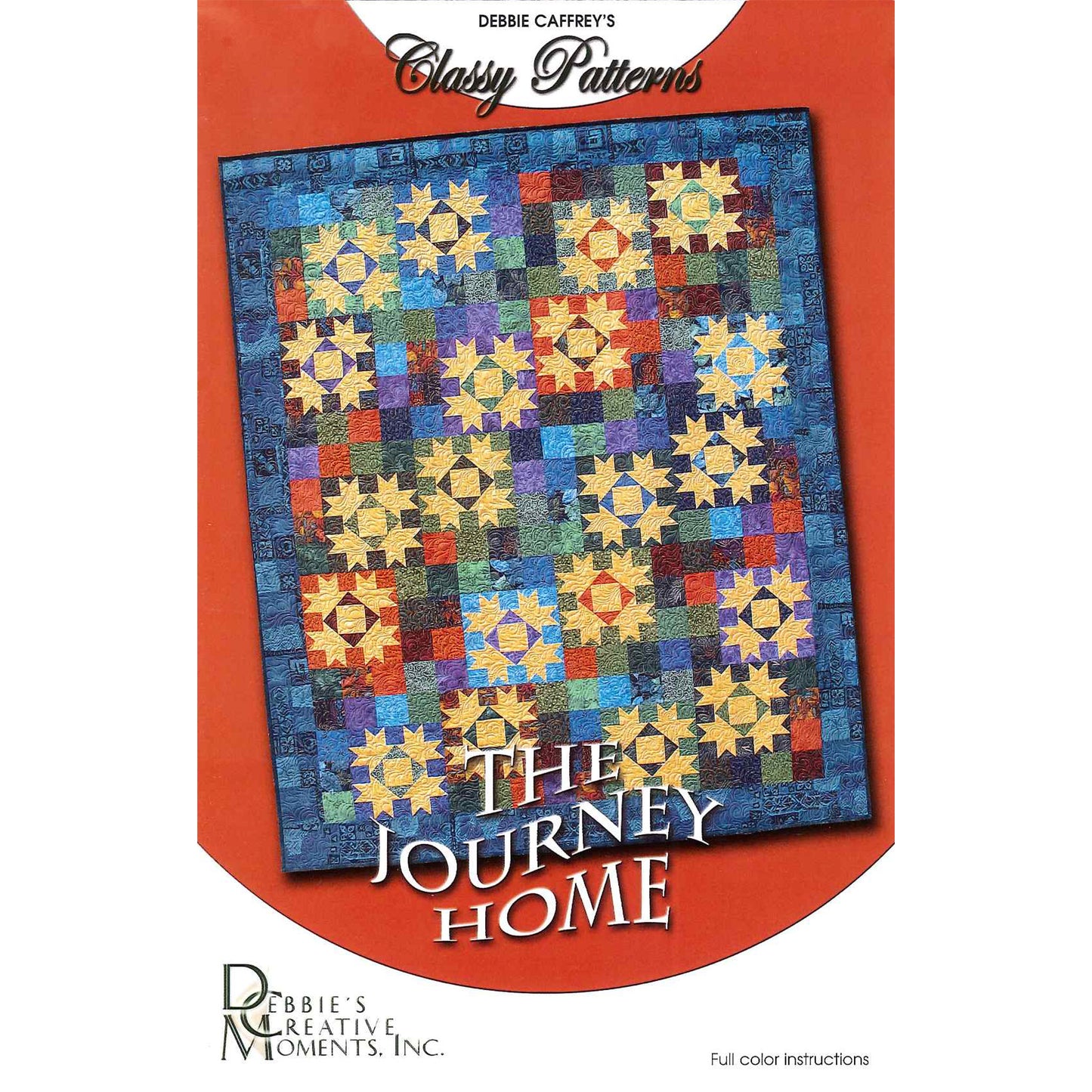 Quilt pattern book cover titled 'The Journey Home' by Debbie's Creative Moments.