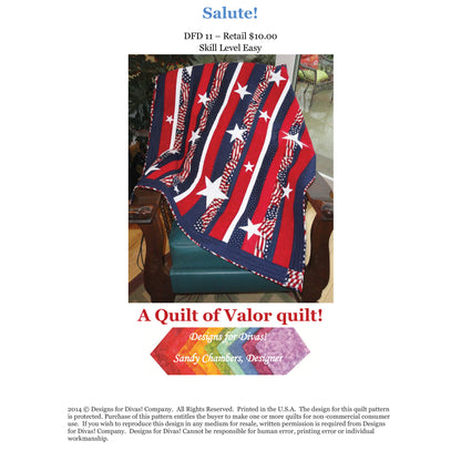 Salute Quilt  DFD-11e - Downloadable Pattern