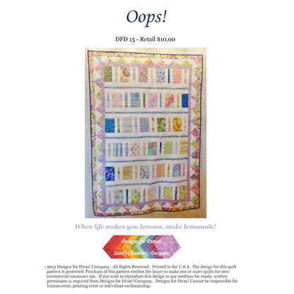 Oops! Quilt DFD-13e  - Downloadable Pattern