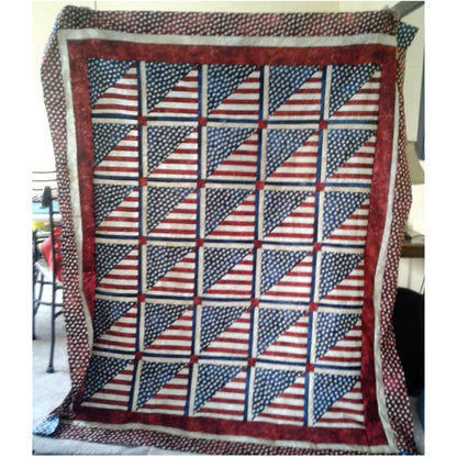 Stripes and Stars Quilt DFD-19e - Downloadable Pattern