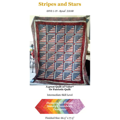 Stripes and Stars Quilt DFD-19e - Downloadable Pattern
