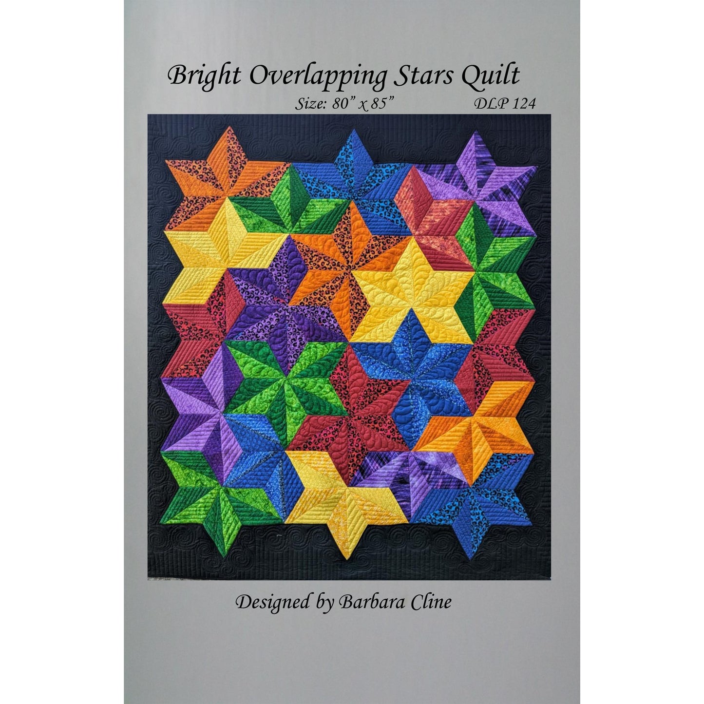 Bright Overlapping Stars Quilt DLP-124e - Downloadable Pattern