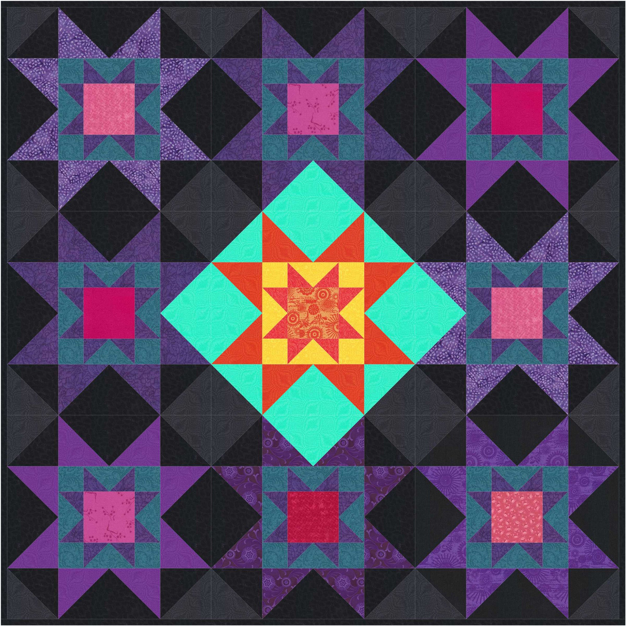 Star Burst Quilt Pattern FHD-112 - Paper Pattern – QuiltWoman.com