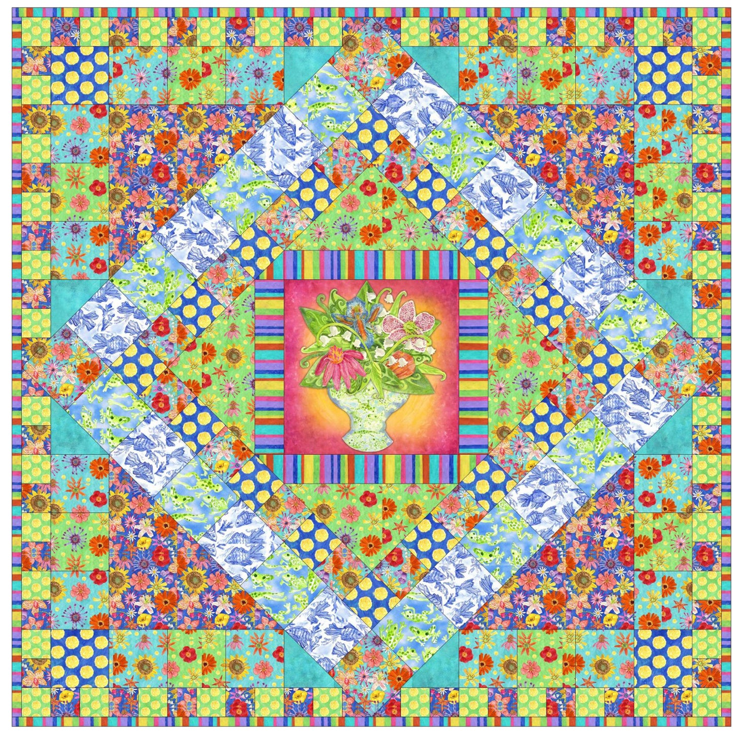 Impressionist Quilt Pattern FHD-115 - Paper Pattern