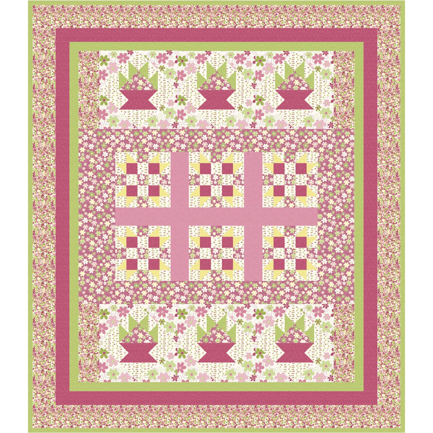 Emma's Baskets Quilt Pattern FHD-117 - Paper Pattern