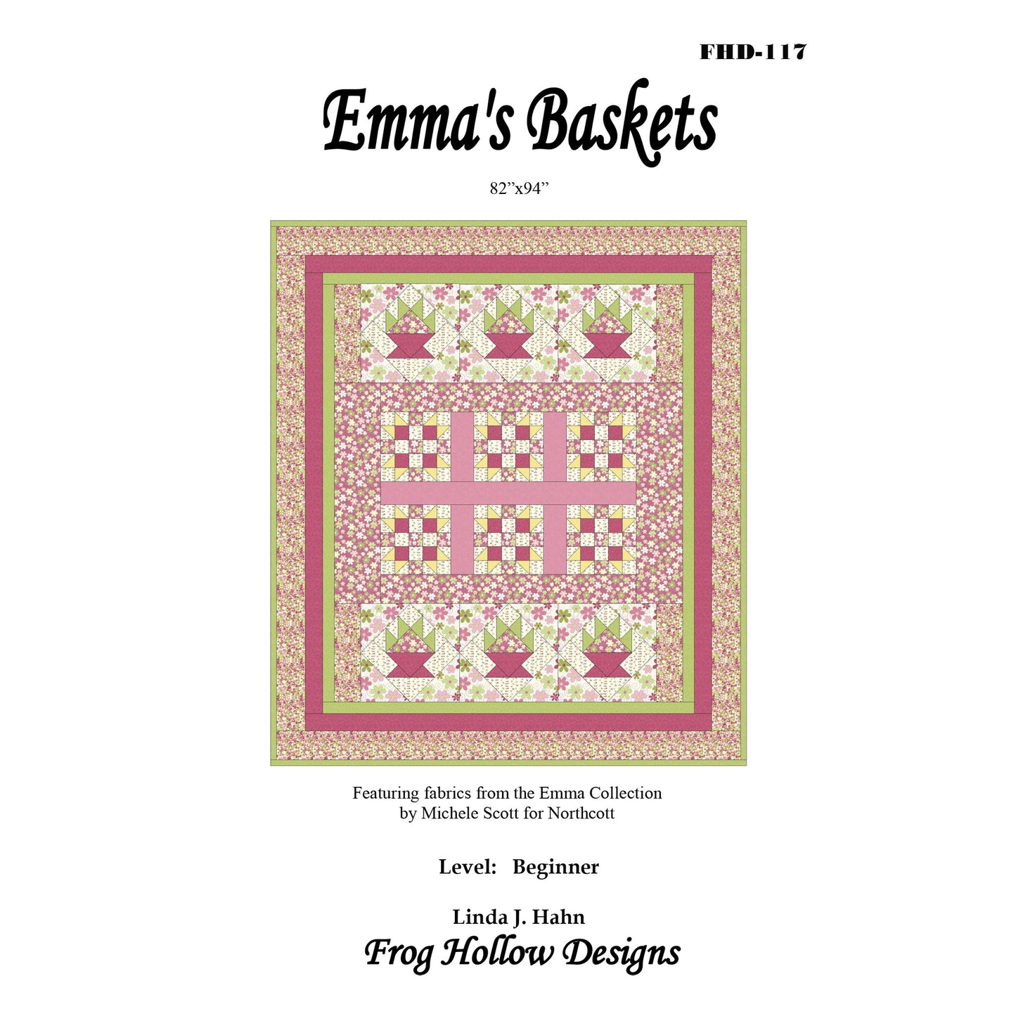 Emma's Baskets Quilt Pattern FHD-117 - Paper Pattern