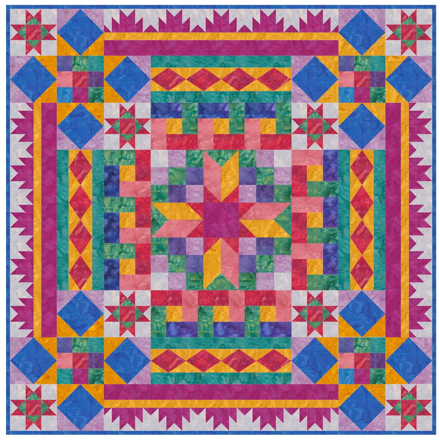 Block Buffet Quilt FHD-121e - Downloadable Pattern