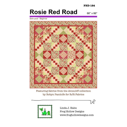 Rosie Red Road Quilt FHD-124e - Downloadable Pattern