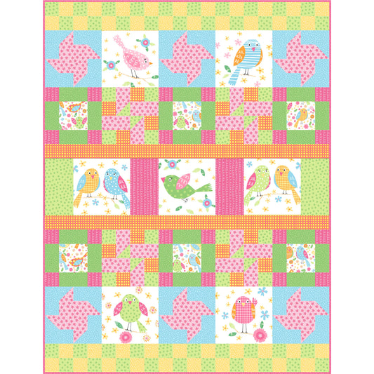 Flirty Sampler Quilt Pattern FHD-132 - Paper Pattern