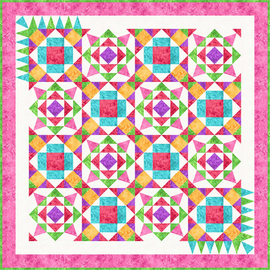 Happy Hour Quilt FHD-202e - Downloadable Pattern