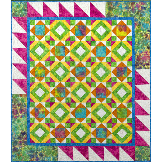 Tiki Tiki Triangles Quilt Pattern FHD-206 - Paper Pattern