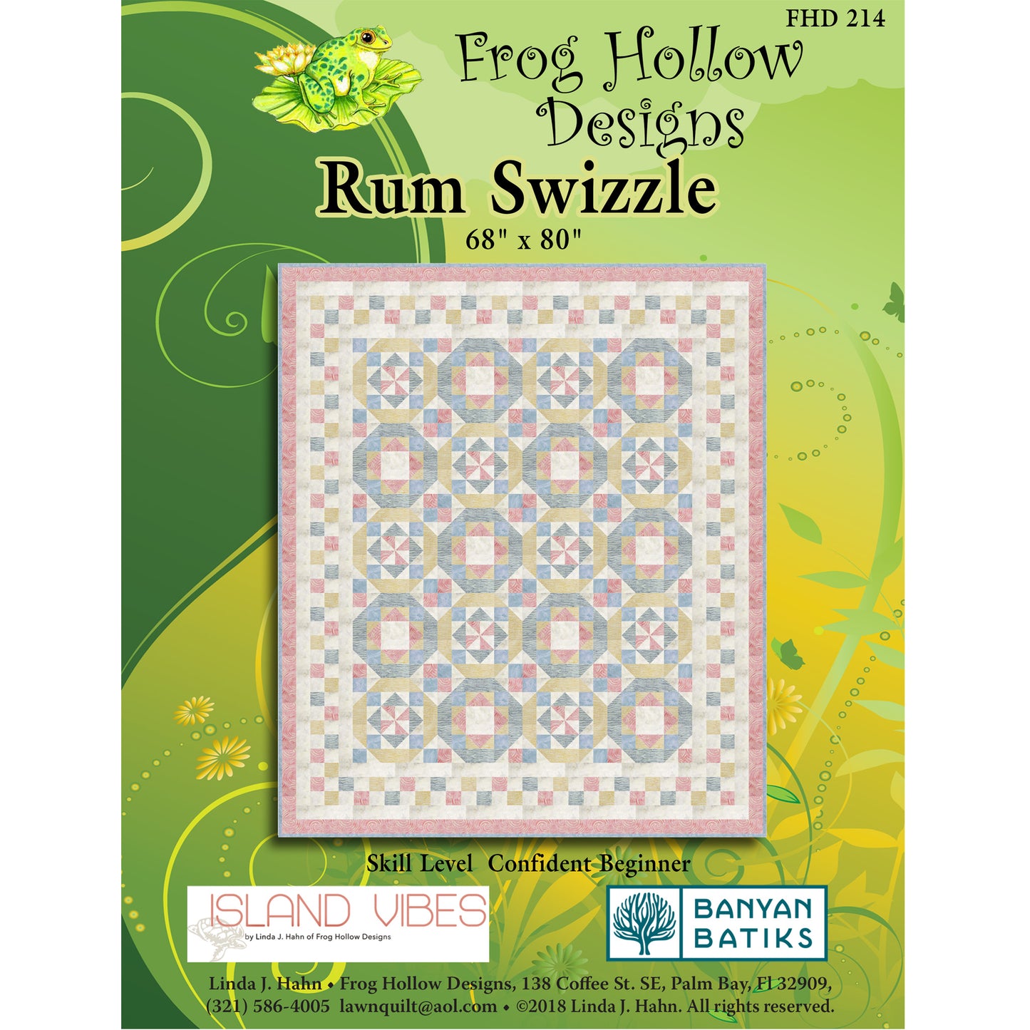 Rum Swizzle Quilt Pattern FHD-214 - Paper Pattern