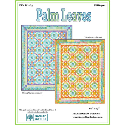 Palm Leaves Quilt Pattern FHD-302 - Paper Pattern