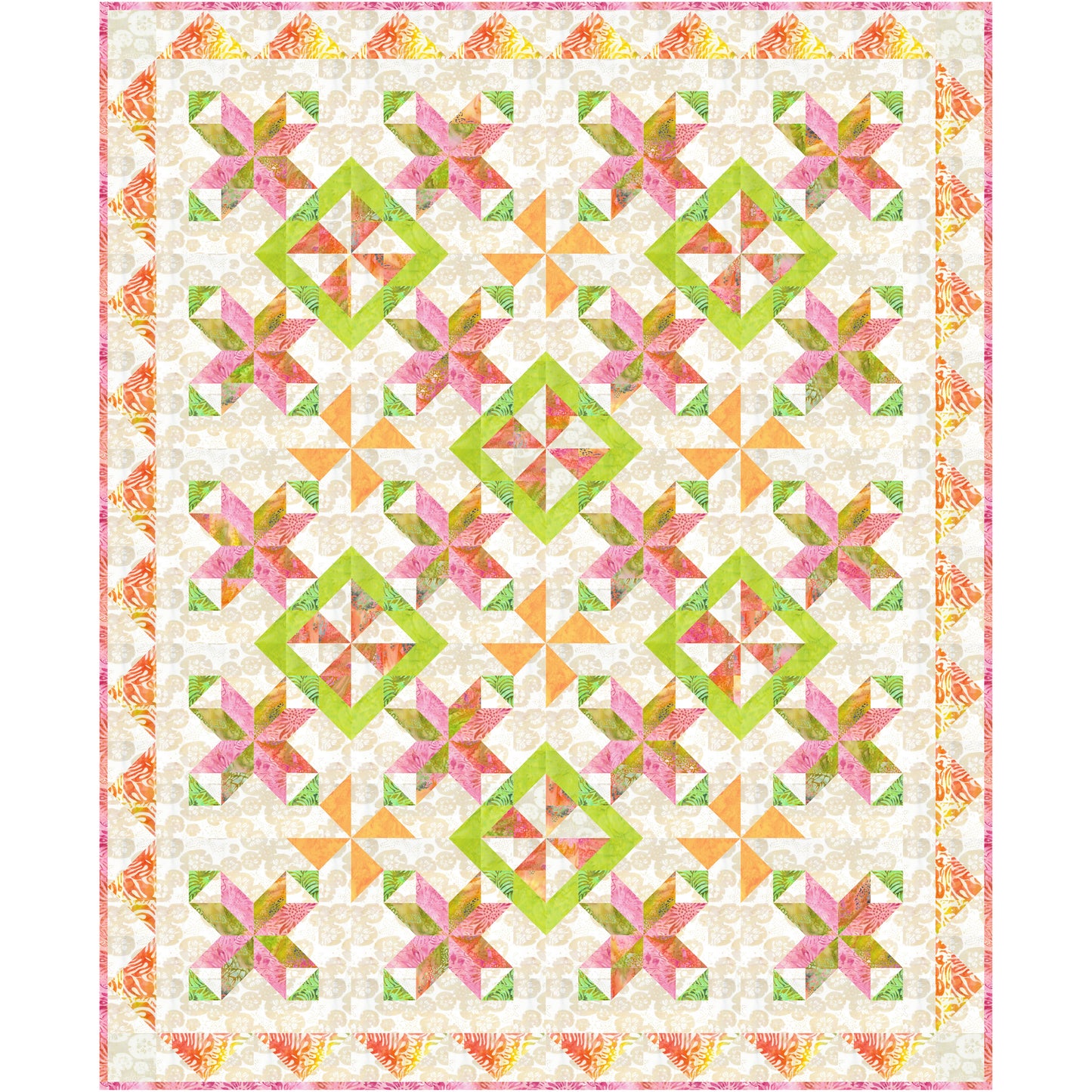 Lime Twist Quilt Pattern FHD-303 - Paper Pattern