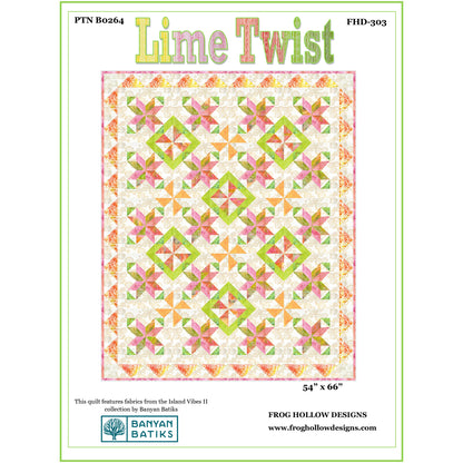 Lime Twist Quilt Pattern FHD-303 - Paper Pattern