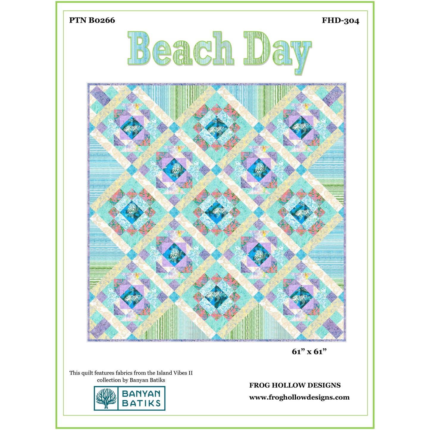 Beach Day Quilt Pattern FHD-304 - Paper Pattern