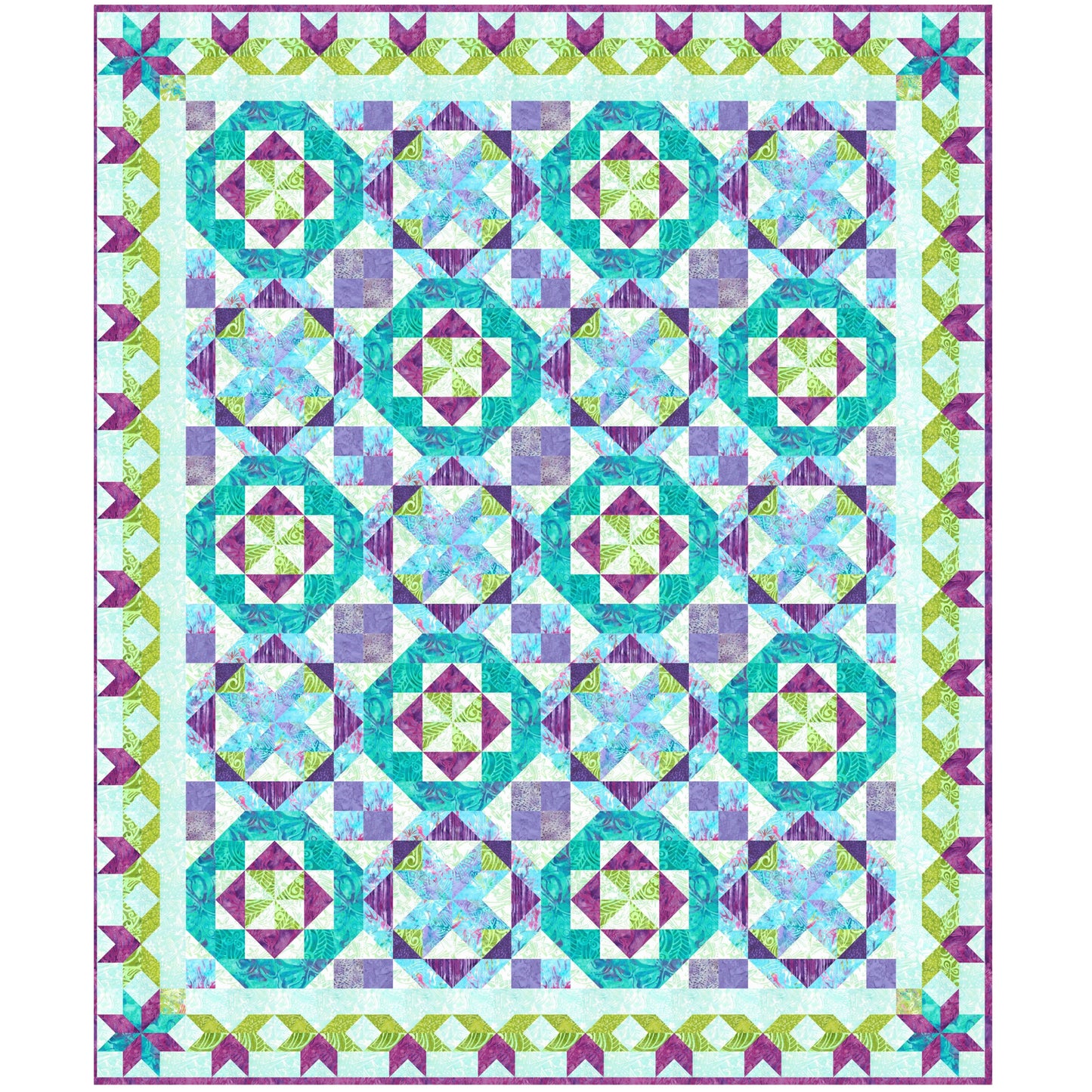 Purple Paradise Quilt FHD-320e - Downloadable Pattern