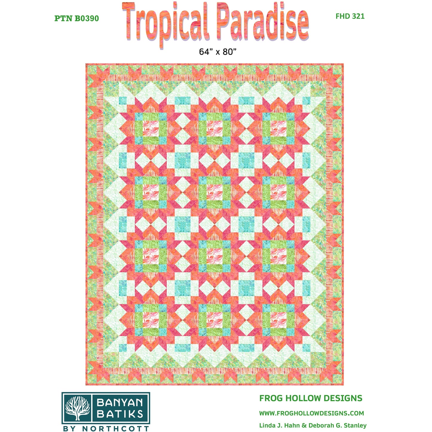 Tropical Paradise Quilt FHD-321e - Downloadable Pattern