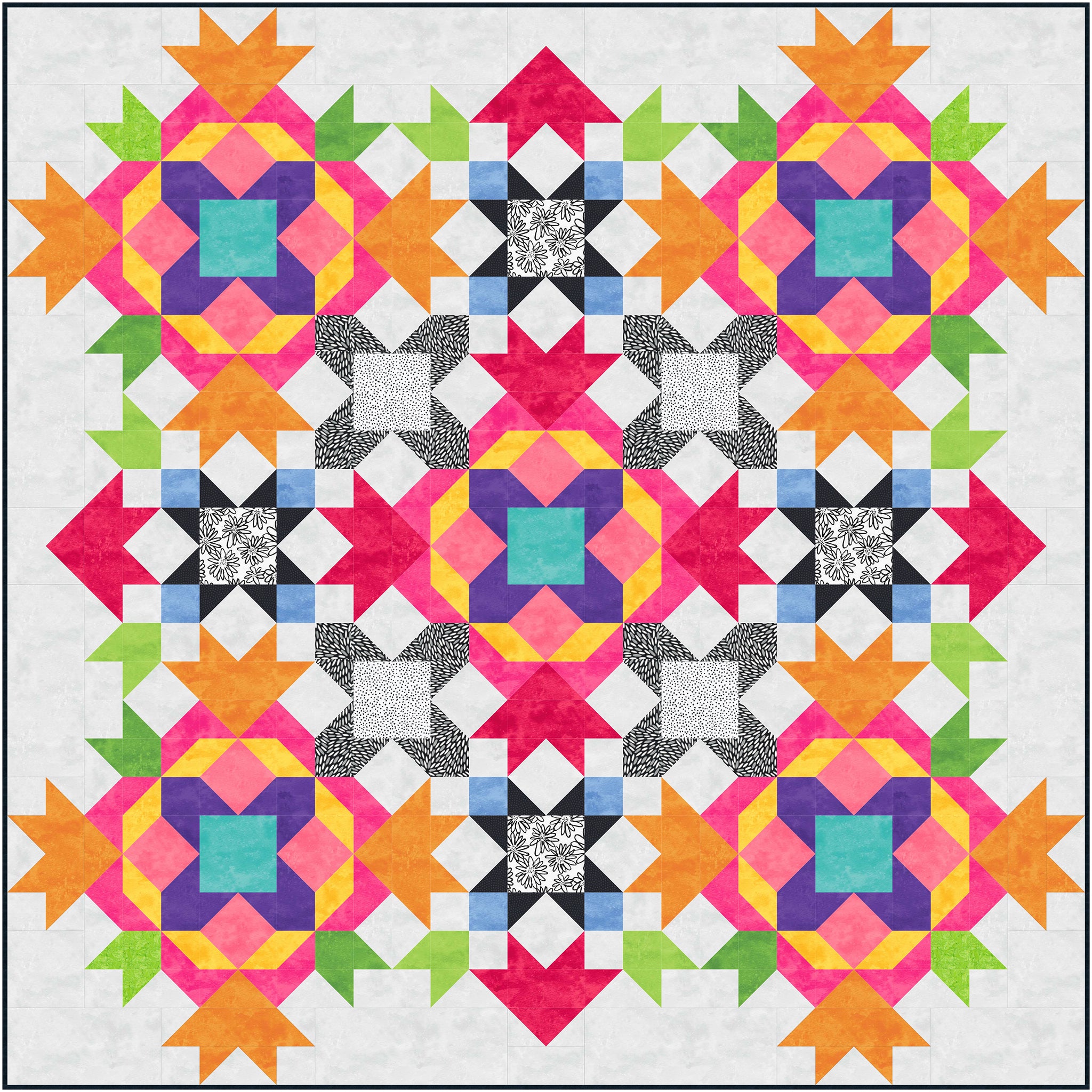 Color Pop Quilt FHD-402e - Downloadable Pattern – QuiltWoman.com