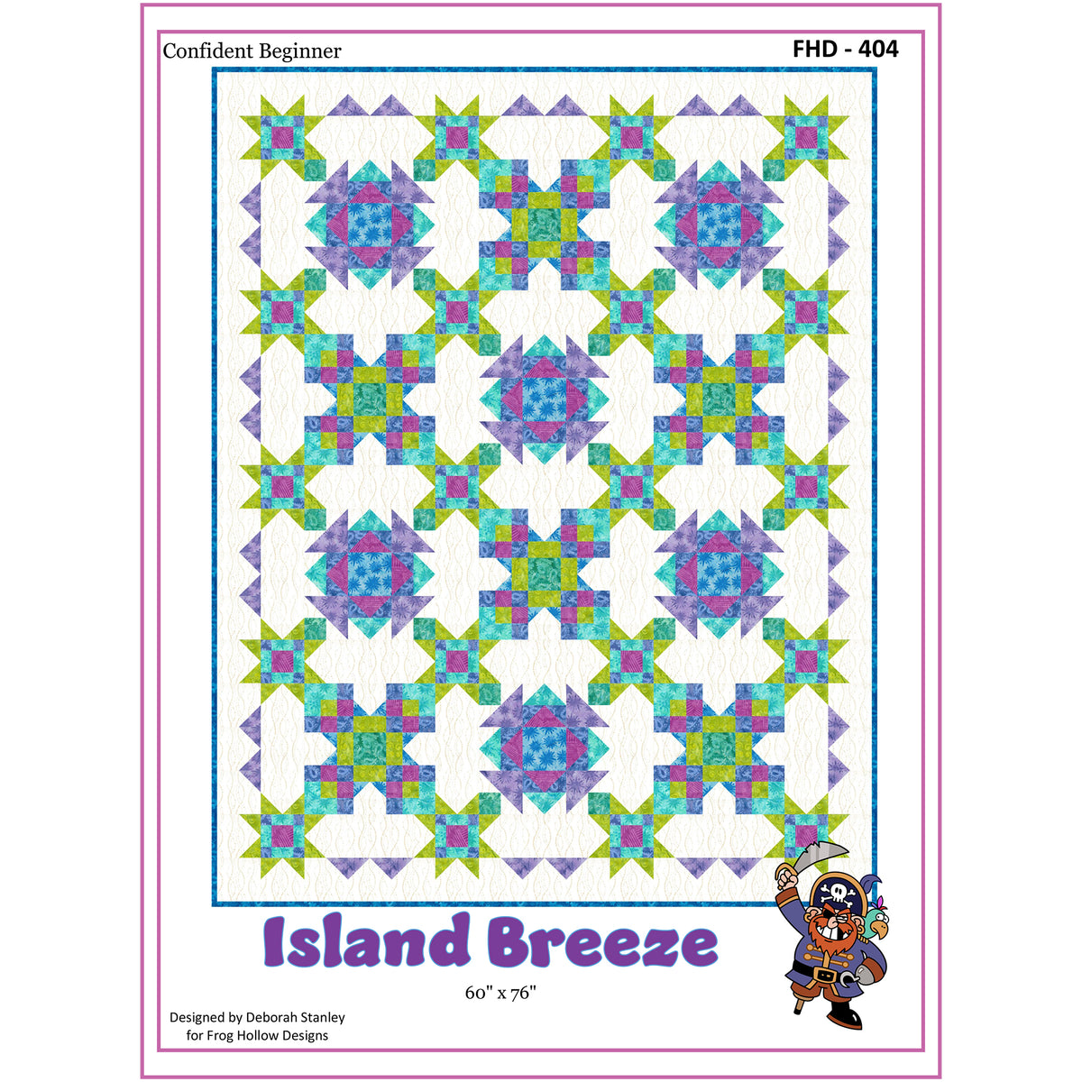 Cover image of pattern for Island Breeze Quilt.