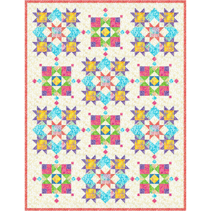 Calypso Rose Quilt FHD-408e - Downloadable Pattern