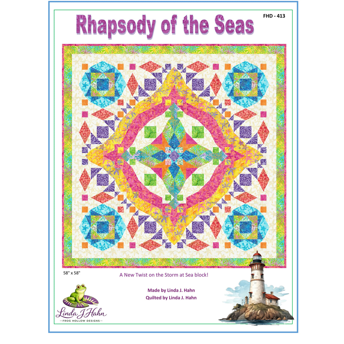 Rhapsody of the Seas Quilt Pattern FHD-413 - Paper Pattern