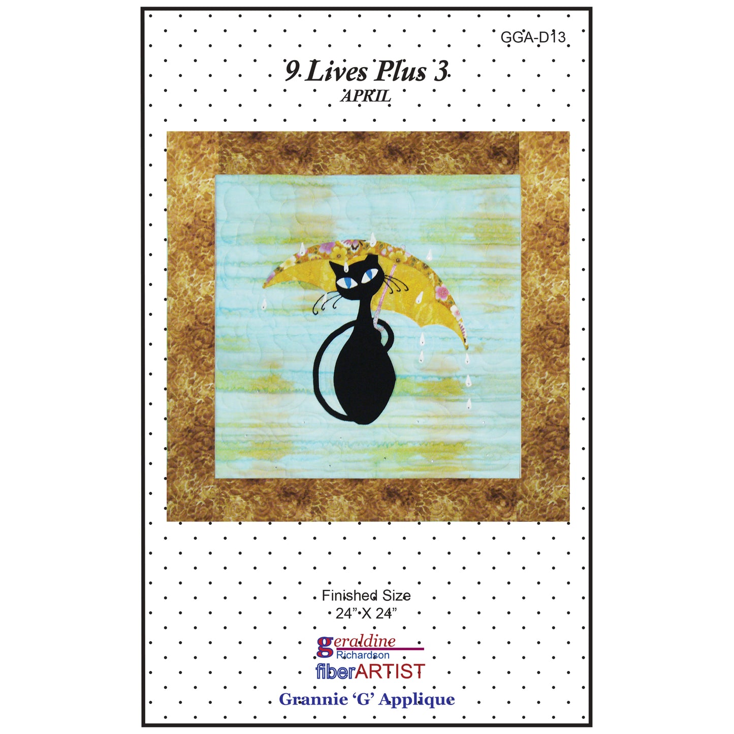 9 Lives Plus 3 April Quilt Pattern GGA-D13w  - Wholesale Product