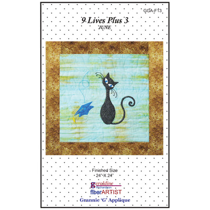 9 Lives Plus 3 June Quilt Pattern GGA-F13 - Paper Pattern