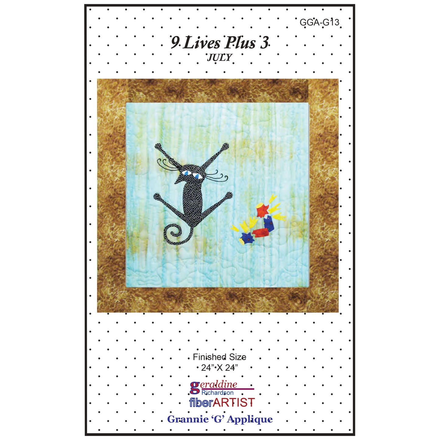 9 Lives Plus 3 July Quilt Pattern GGA-G13w - Wholesale Product