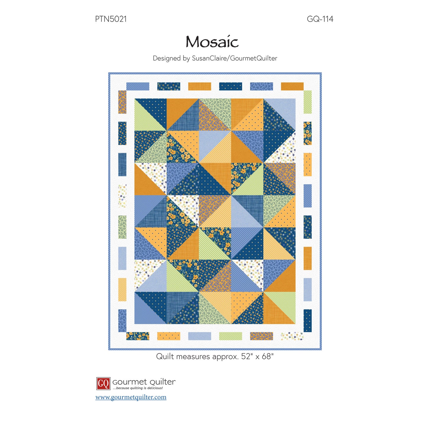 Cover image of pattern for Mosaic quilt.