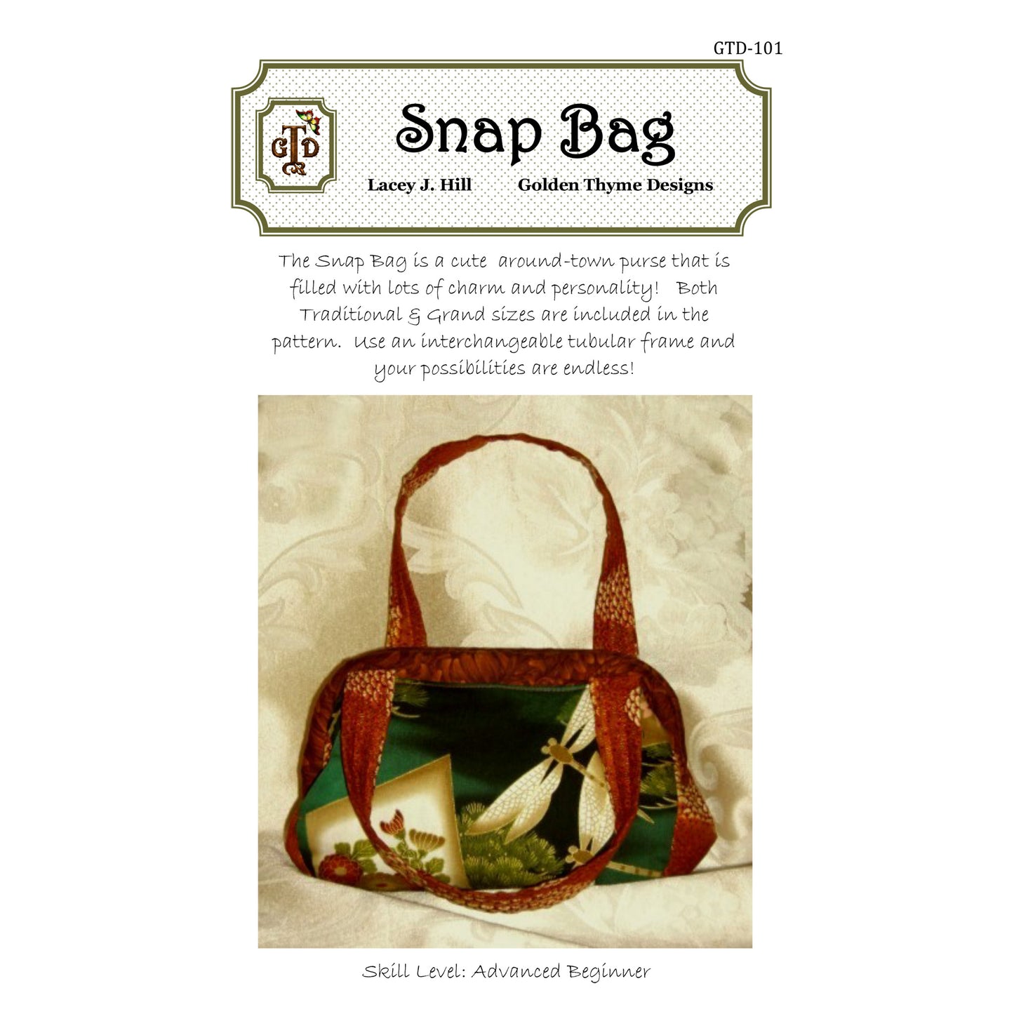 Snap Bag GTD-101e - Downloadable Pattern