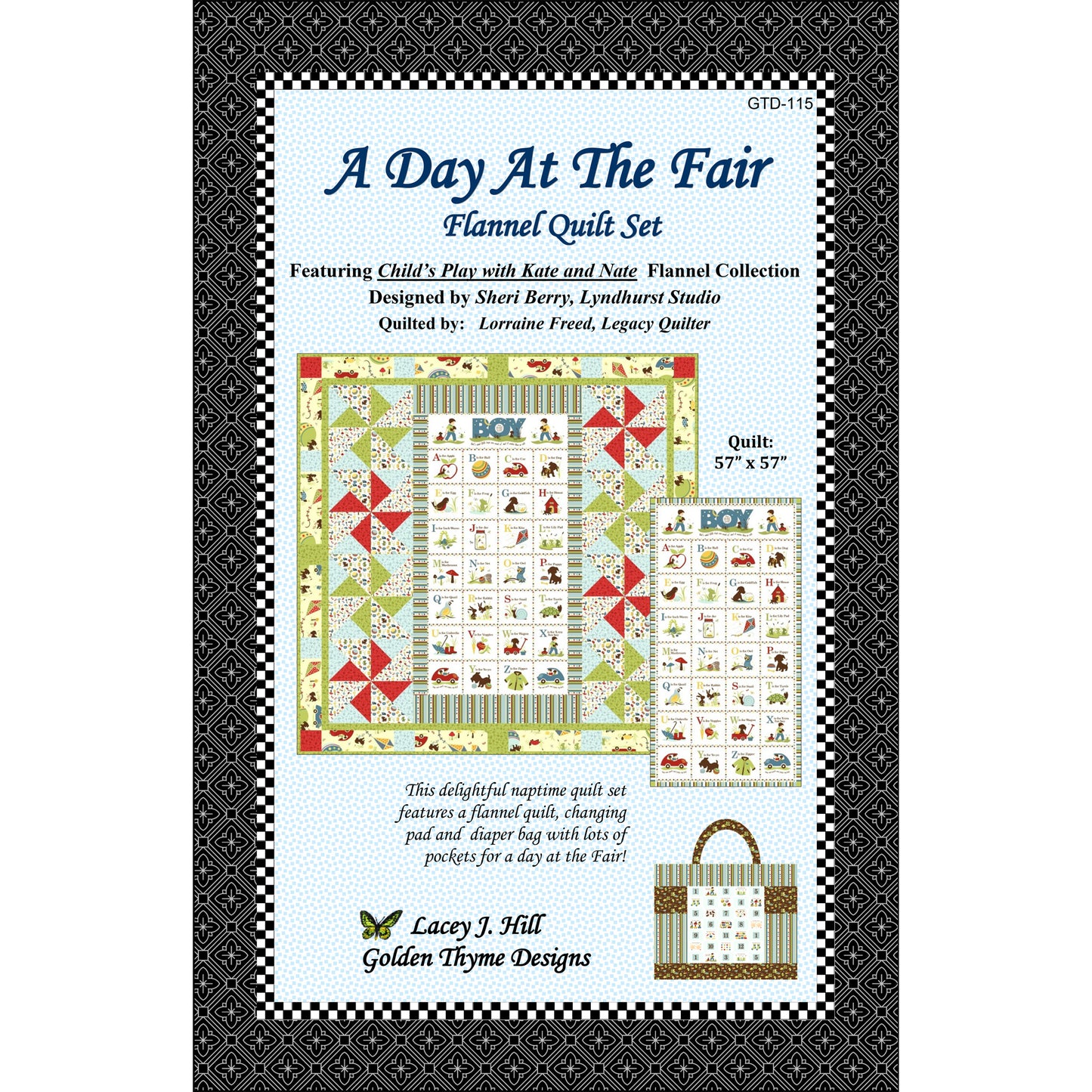 A Day At The Fair Flannel Quilt Set Pattern GTD-115 - Paper Pattern