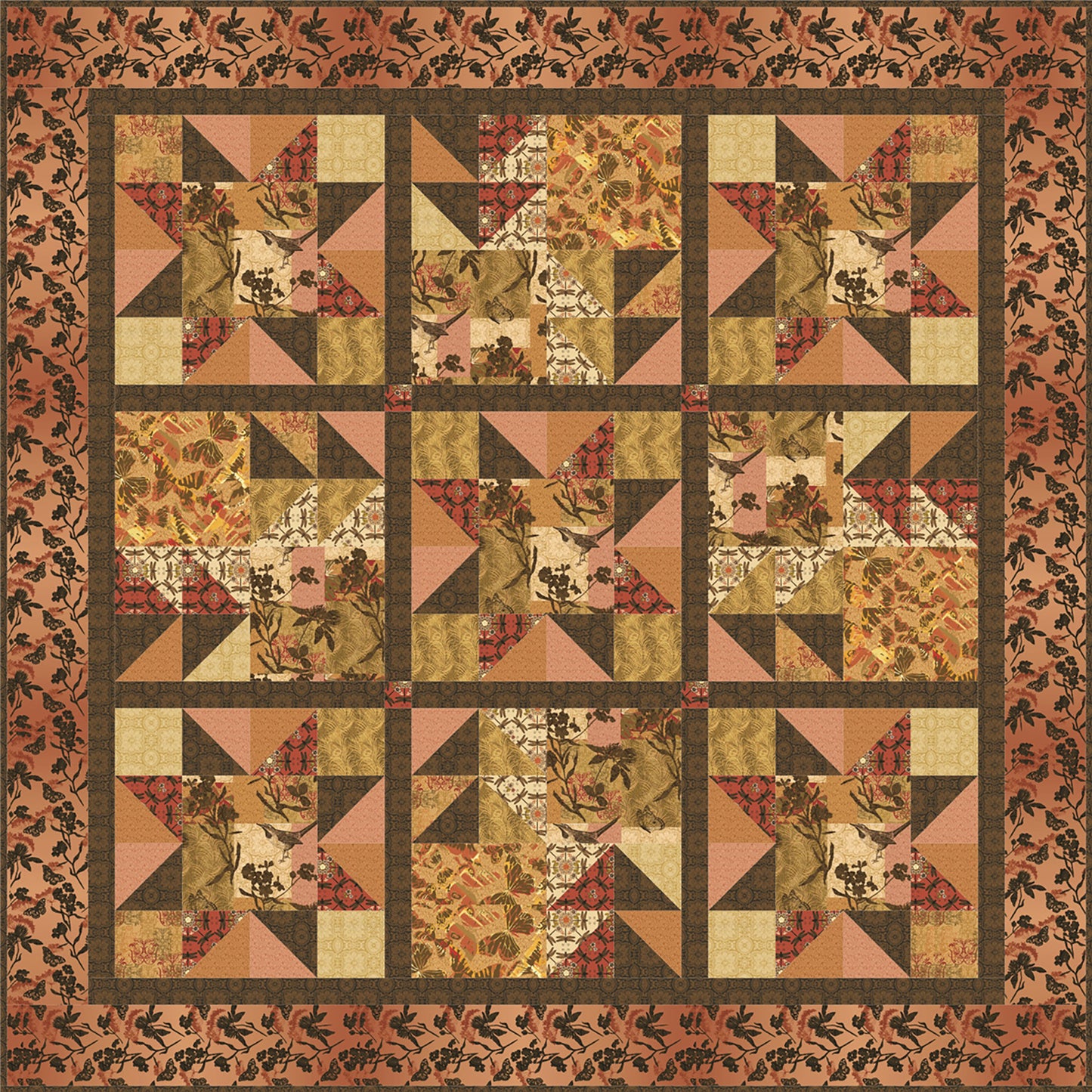 Sunset in the Sierras Quilt Set Pattern GTD-116 - Paper Pattern