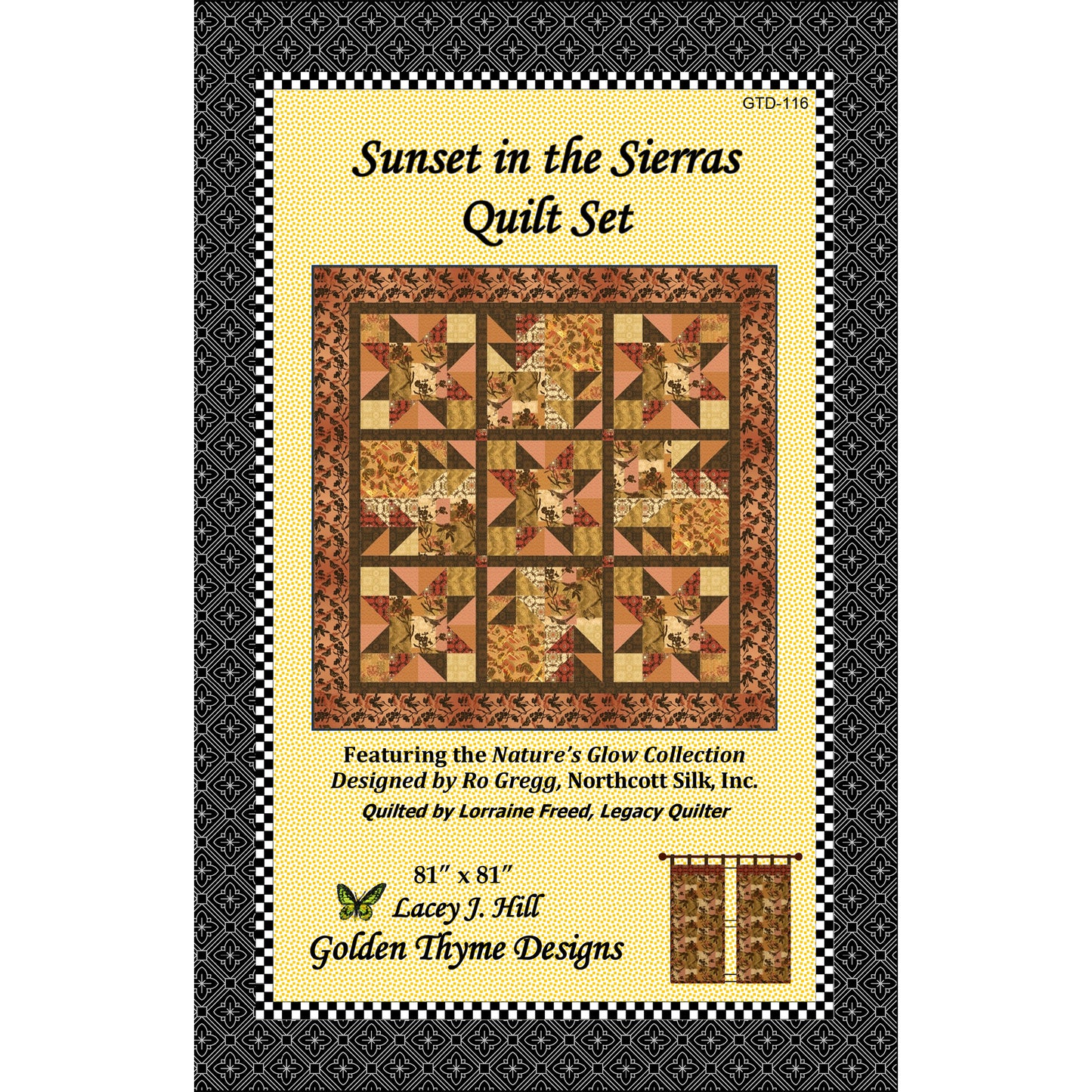 Sunset in the Sierras Quilt Set Pattern GTD-116 - Paper Pattern