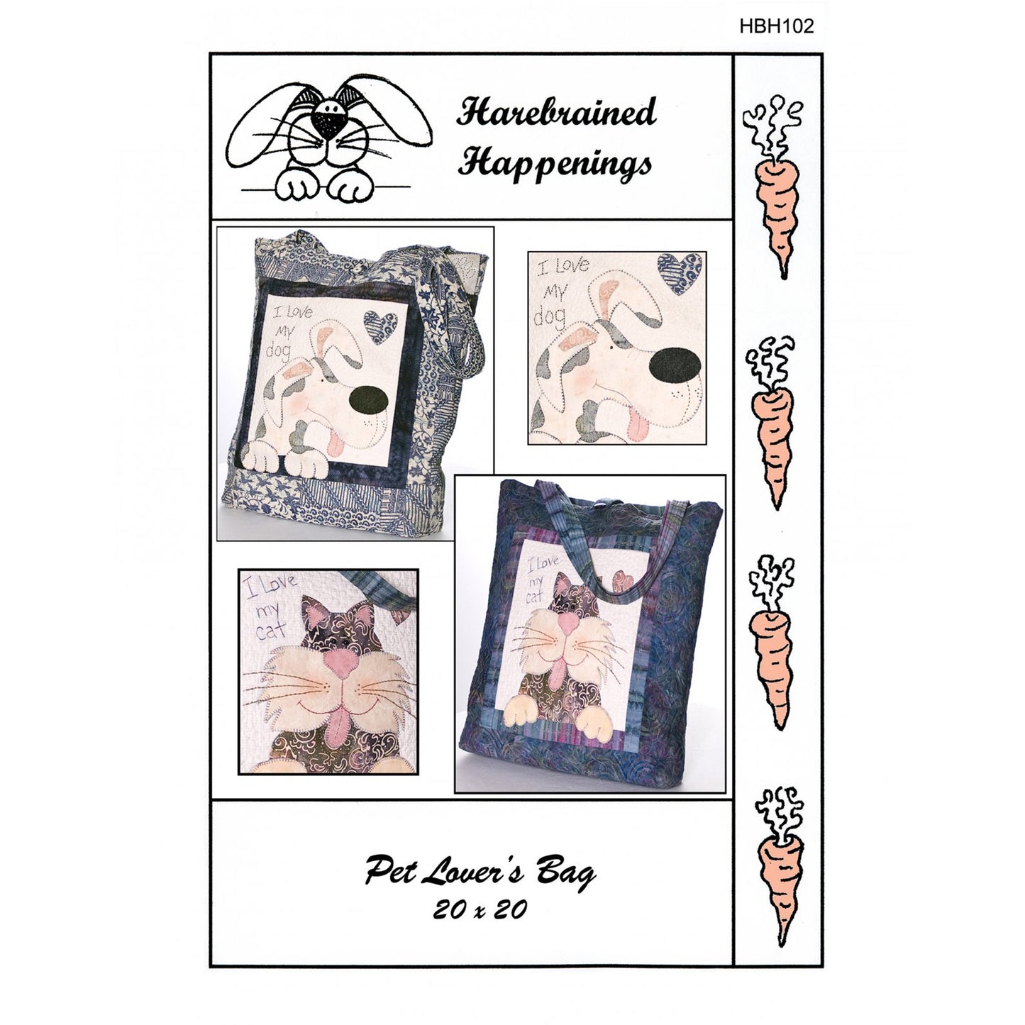 Pet Lover's Bag Pattern HBH-102 - Paper Pattern