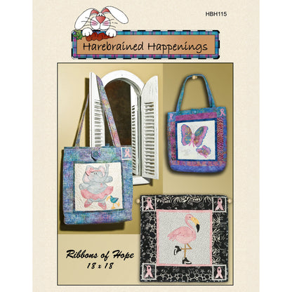 Ribbons of Hope Tote or Wall Hanging Pattern HBH-115 - Paper Pattern