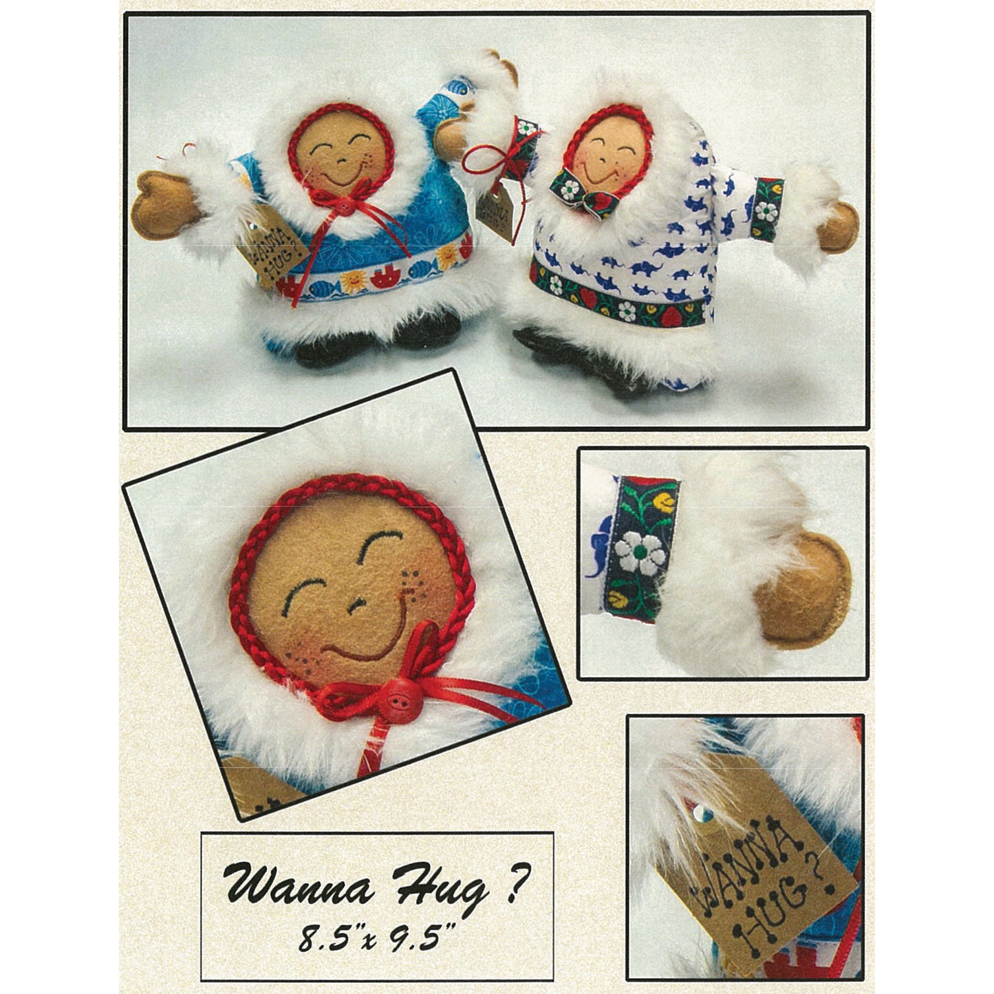 Wanna Hug? Stuffed Doll HBH-129e - Downloadable Pattern