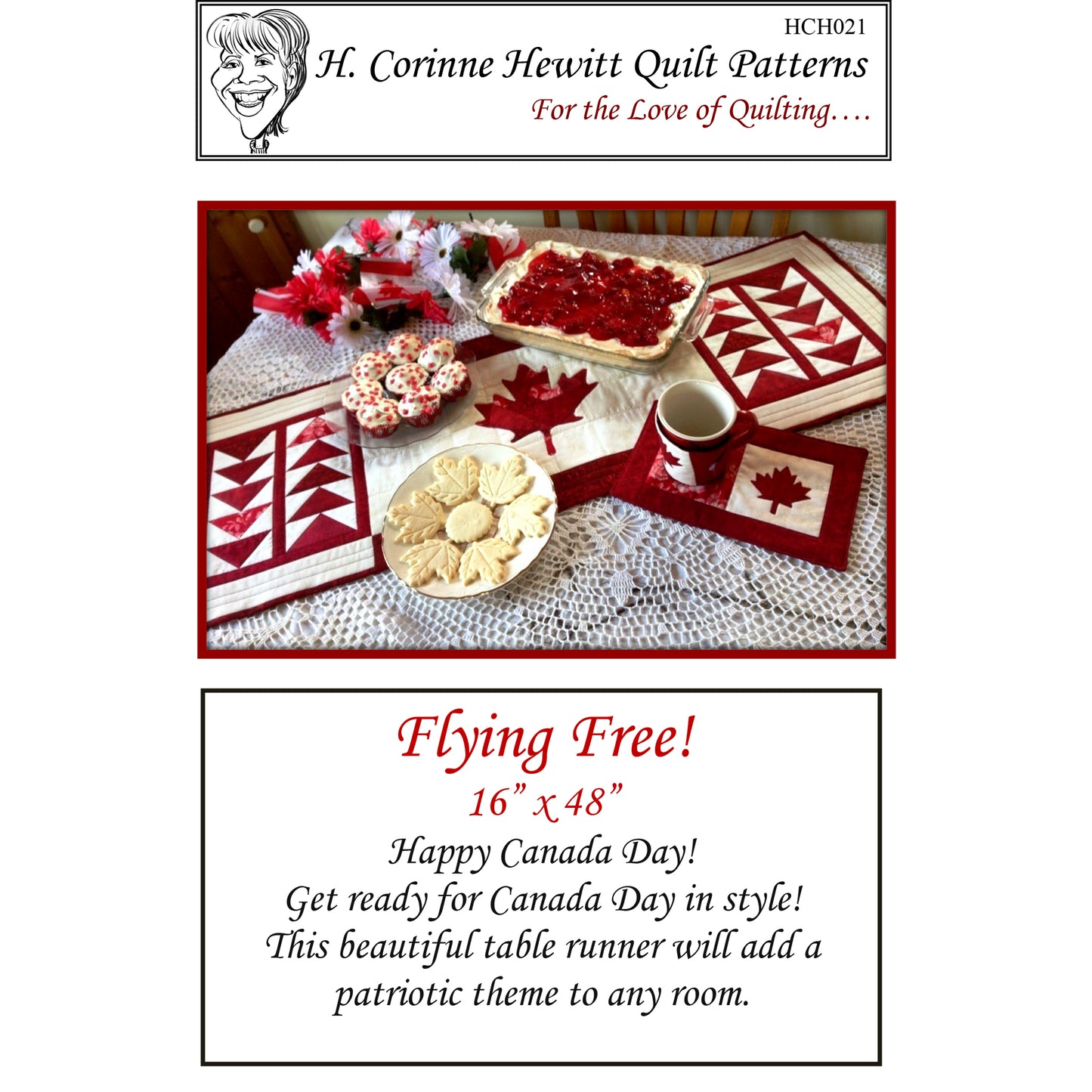 Flying Free Table Runner HCH-021e - Downloadable Pattern