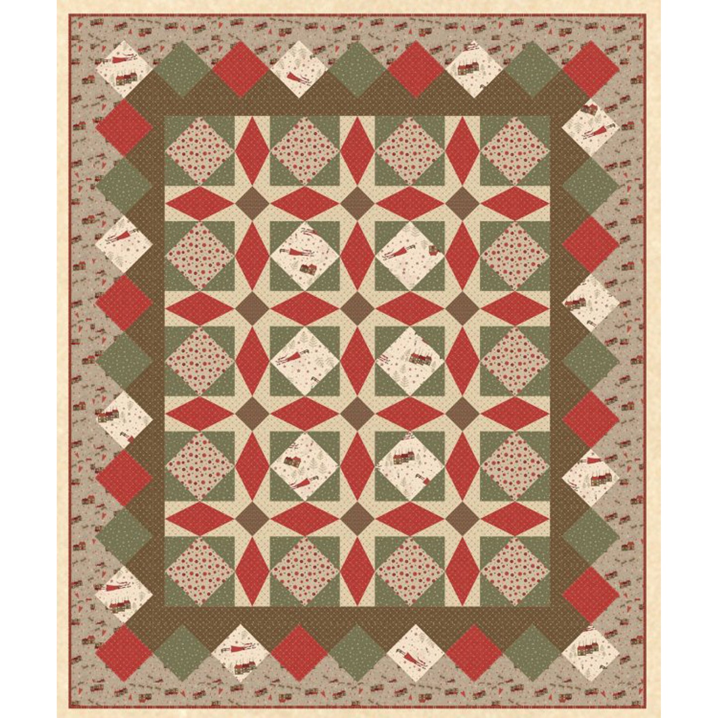 Gingerbread Lane Quilt Pattern HHQ-7350 - Paper Pattern